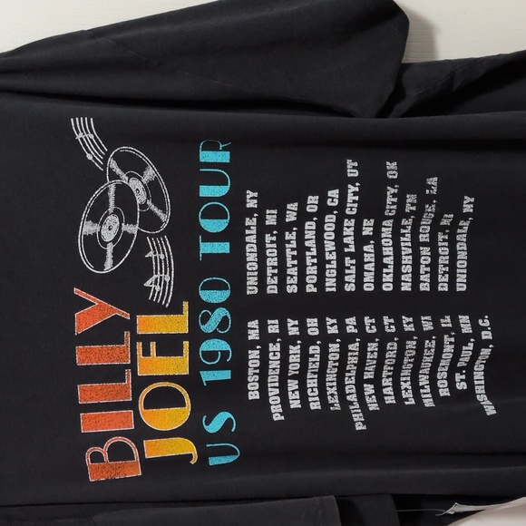 Billy Joel US 1980 Tour T-shirt-Vintage Look - Picture 6 of 6